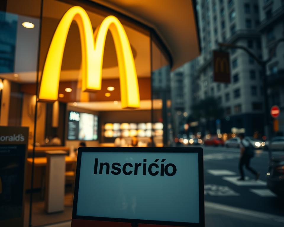 Inscrição na McDonald's